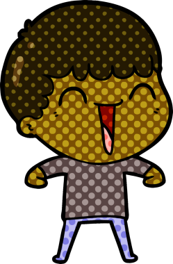 Bir insan tarafından çizilmiş mutlu bir adam.