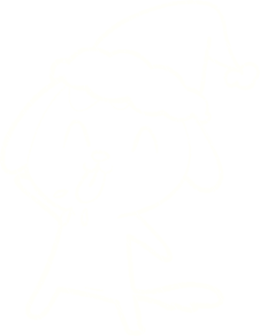 Bir insan tarafından çizilen Noel Köpeği Tebeşiri