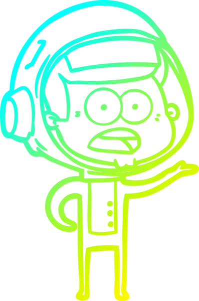 Bir insan tarafından çizilen soğuk gradyan çizgi çizimi bir astronotu şaşırttı.