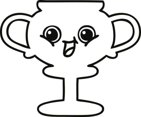 Bir insan tarafından çizilmiş bir kupanın çizgi çizimi