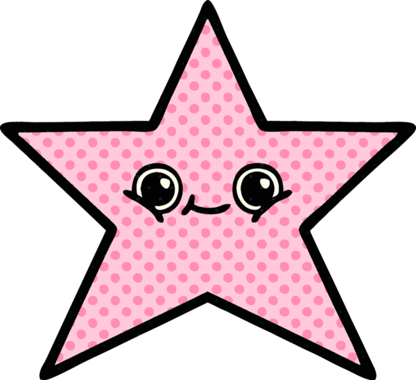 Bir insan tarafından çizilmiş yıldız balığı çizgi filmi.