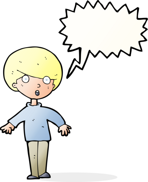 Bir insan tarafından çizilen konuşma baloncuğu ile bir adamı şaşırtan çizgi film.