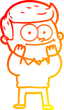 Bir insan tarafından çizilmiş mutlu bir adamın çizgi çizimi.