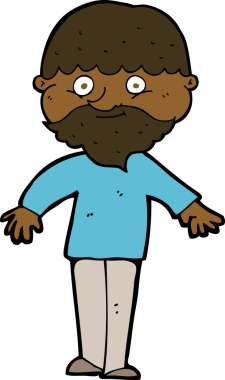 Bir insan tarafından çizilmiş mutlu bir adam.