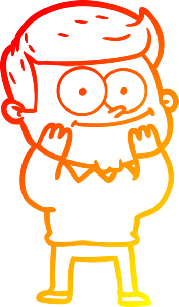 Bir insan tarafından çizilmiş mutlu bir adamın çizgi çizimi.