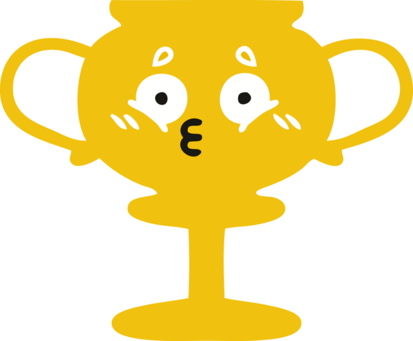 Bir insan tarafından çizilen kupanın düz renkli retro karikatürü