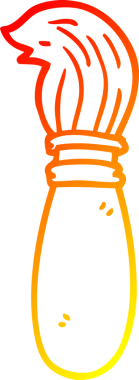 Bir insan tarafından çizilmiş karikatür fırçasının sıcak gradyan çizimi