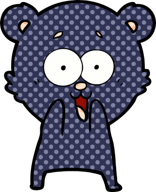 Bir insan tarafından çizilmiş bir çizgi film karakteri.