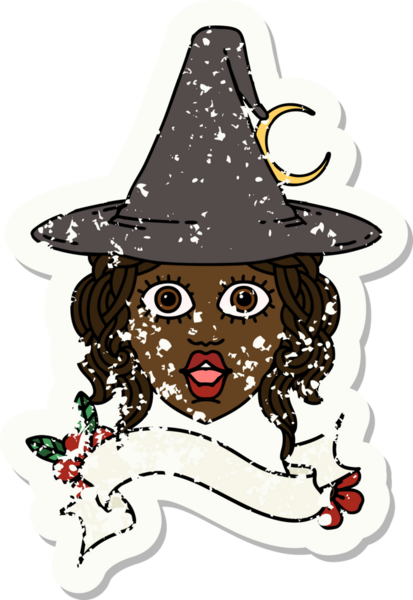 Retro Dövme Tarzı İnsan Cadı Yüzü Bir İnsan Tarzı Çizmiş