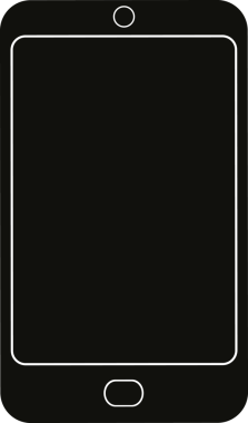 bir insan tarafından çizilmiş cep telefonu grafik vektör resimleme simgesi