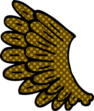 bir insan tarafından çizilmiş karalama kanatları.