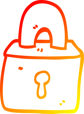 Bir insan tarafından çizilmiş bir çizgi filmin sıcak gradyan çizimi