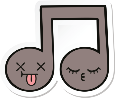 Bir insan tarafından çizilmiş şirin bir karikatür notasının çıkartması.