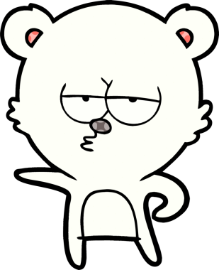 Bir insan tarafından çizilmiş kutup ayısı karikatürü