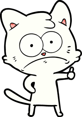 bir insan tarafından çizilmiş sinirli bir kedi.