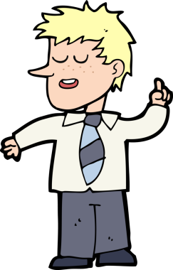 Bir insan tarafından çizilmiş iyi bir fikri olan çizgi film adamı.