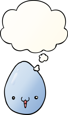 Düşünce baloncuklu çizgi film yumurtası bir insan tarafından çizilmiş.