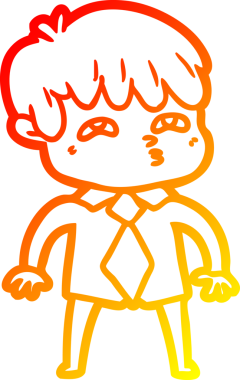 Bir insan tarafından çizilmiş, karikatür meraklısı bir adamın sıcak çizgi çizimi