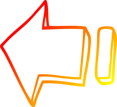 Bir insan tarafından çizilmiş bir çizgi filmin sıcak gradyan çizimi