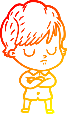 Bir insan tarafından çizilmiş bir karikatür kadın çizimi