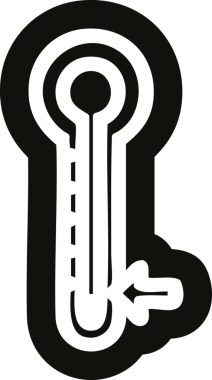 Bir insan tarafından çizilen düşük sıcaklık simgesi