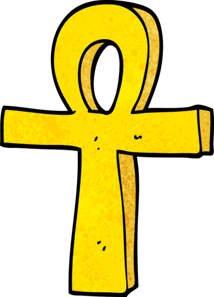 Bir insan tarafından çizilmiş bir ankh karalaması.