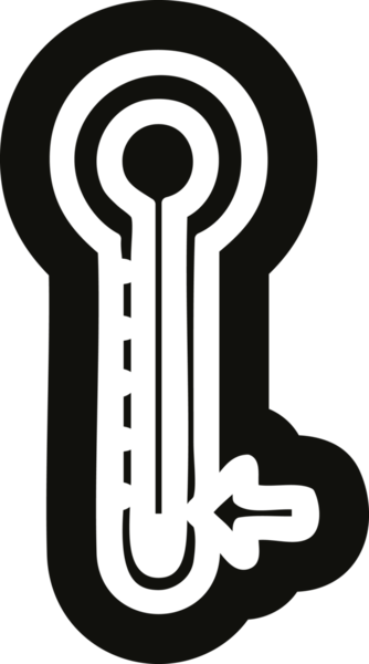 Bir insan tarafından çizilen düşük sıcaklık simgesi