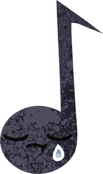 Bir insan tarafından çizilmiş bir notanın retro çizim tarzı karikatürü