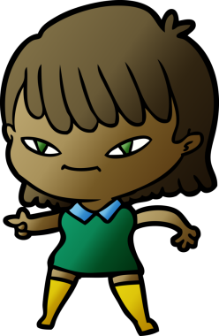 Bir insan tarafından çizilmiş bir karikatür.