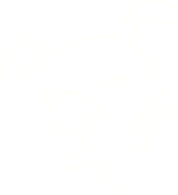 Sevimli Tavşan Tebeşiri Bir insan tarafından çizilmiş