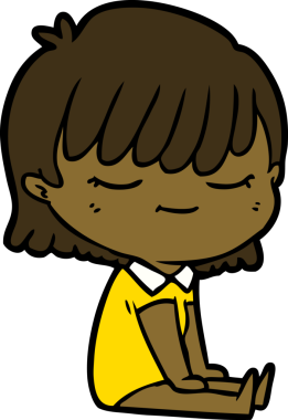 Bir insan tarafından çizilmiş karikatür kadın.