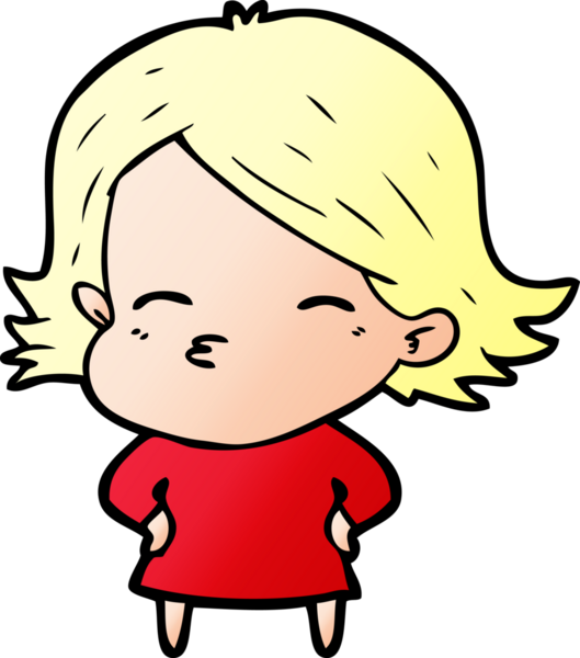 Bir insan tarafından çizilmiş karikatür kadın.