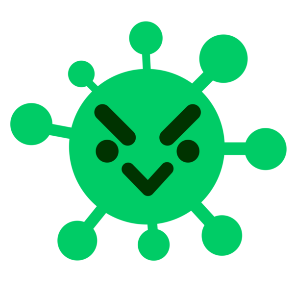 Bir insan tarafından çizilmiş basit bir kuş virüsü.