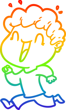 Bir insan tarafından çizilmiş mutlu bir adamın çizgi çizimi.