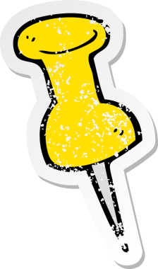 Bir insan tarafından çizilmiş bir karikatürün gerilimli çıkartması.