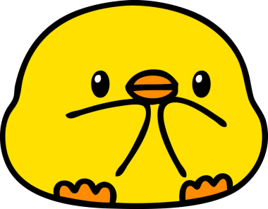 Bir insan tarafından çizilmiş şirin bir yavru kuş karikatürü.