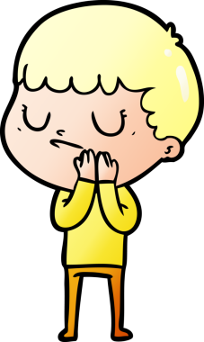 Bir insan tarafından çizilmiş huysuz çocuk çizgi filmi.