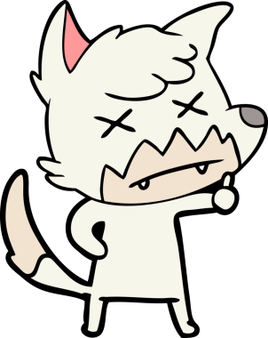 Bir insan tarafından çizilmiş ölü tilki çizgi filmi