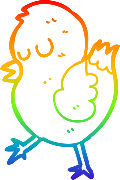 gökkuşağı gradyan çizimi Bir insan tarafından çizilmiş bir çizgi kuş