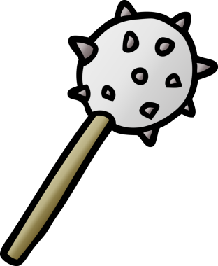 bir insan tarafından çizilmiş ortaçağ biber gazı çizgi filmi