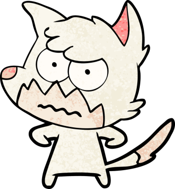 Bir insan tarafından çizilmiş bir tilki.