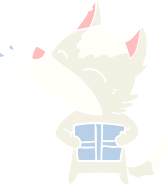 Uluyan kurt bir insan tarafından çizilmiş Noel hediyesiyle