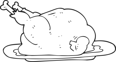 Bir insan tarafından çizilmiş siyah beyaz karikatür.