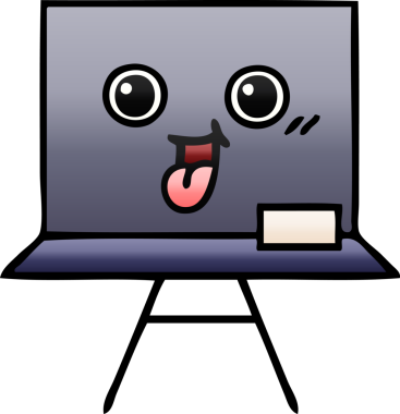 Bir insan tarafından çizilmiş bir karatahtanın gölgelenmiş gradyanı