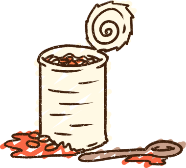 Bir insan tarafından çizilen Konserve Yemek Tebeşiri