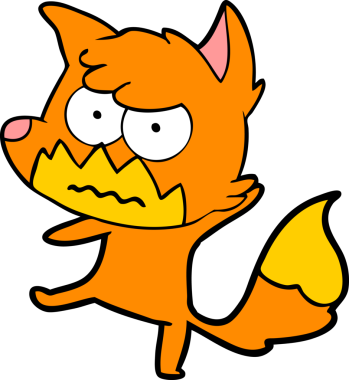 Bir insan tarafından çizilmiş bir tilki.