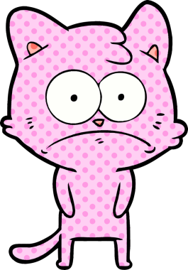 bir insan tarafından çizilmiş sinirli bir kedi.