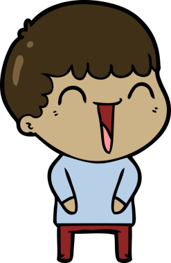 Bir insan tarafından çizilmiş mutlu bir adam.