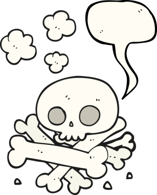 Bir insan tarafından çizilmiş serbest konuşma balonu karikatür yığını.