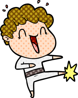 Bir insan tarafından çizilmiş mutlu bir adam.